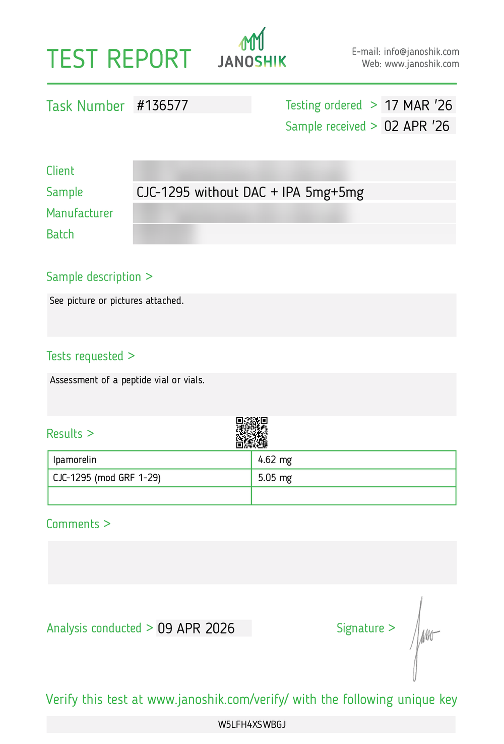 CJC-1295 + Ipamorelina 10 mg