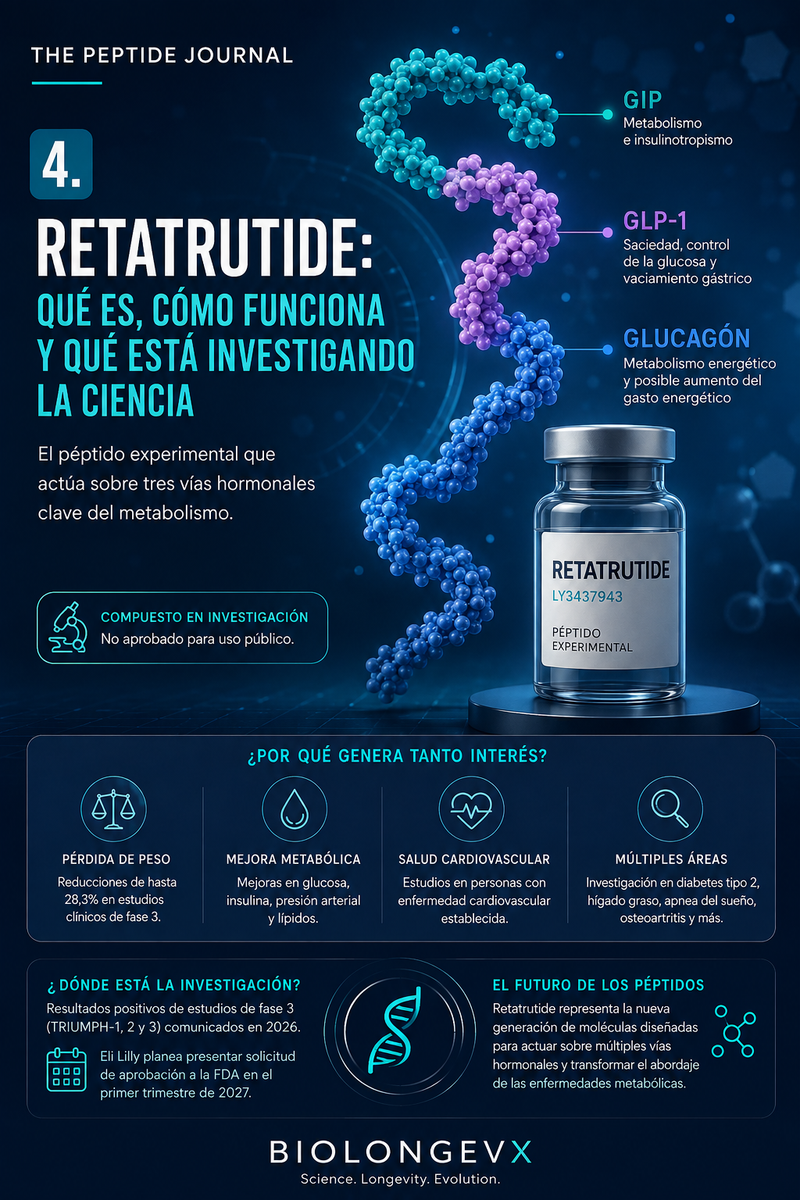 Retatrutide: qué es, cómo funciona y qué está investigando la ciencia