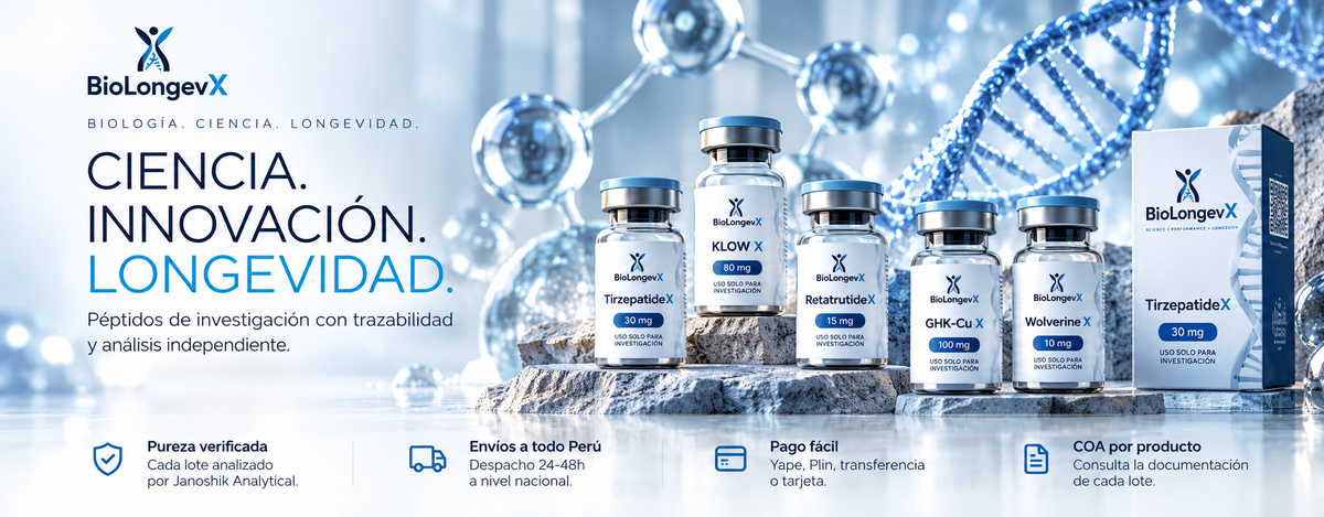 BioLongev X: péptidos de investigación con certificado de análisis (COA) verificado